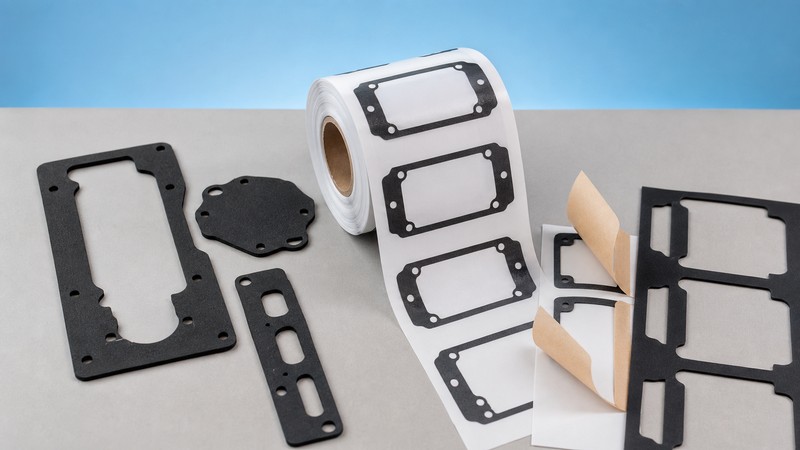 Full-cut and kiss-cut gasket parts supplied loose and on release liner