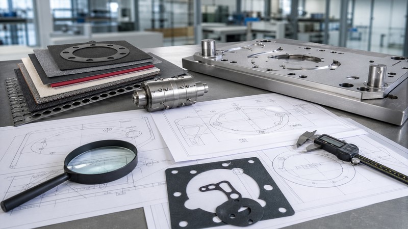Engineering review of drawings materials and precision die-cut tooling